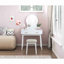Magnifique commode avec miroir et tabouret avec tiroirs de rangement-1946751719