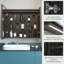 Behare W 700mm H Surface Frameless Medicine Cabinet Mirror 2 Adjustable-511271016