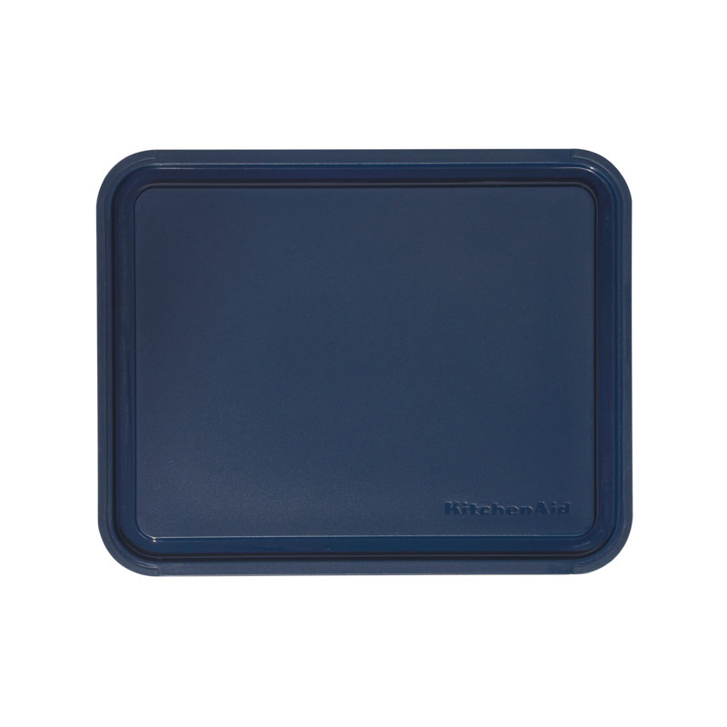 Kitchenaid Classic Non-Slip Poly Cutting Board, 8X10 Inch, Ink Blue