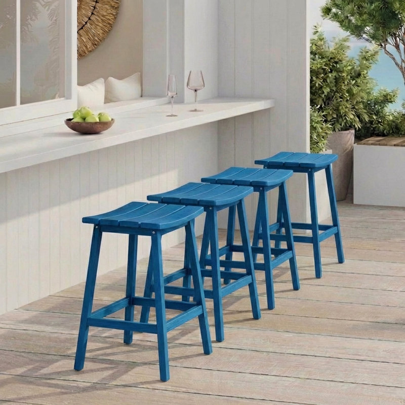 Tabouret de comptoir de cuisine Backless, Marine, 24"