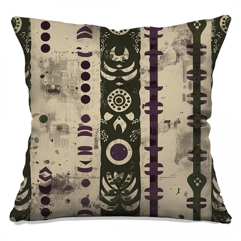 Coussins Tribal, 16 x 16 pouces