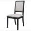 Chaises d'appoint rembourrées crème et noires (ensemble de 2)
