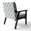 Fauteuil d'appoint rembourré Green Damask
