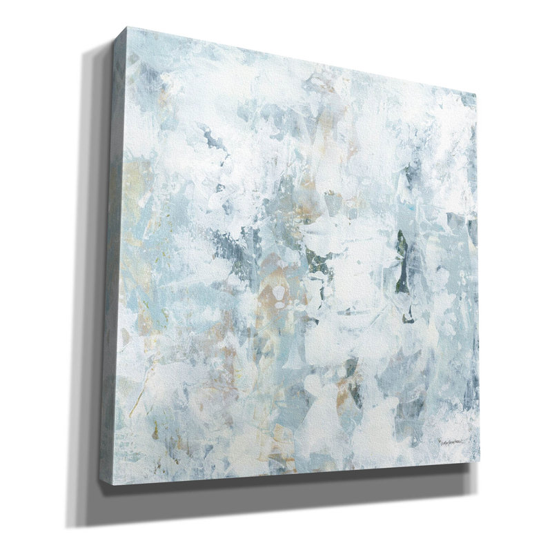 «Pale Gray 4» par Haley Knighten, art mural sur toile, H 12 po x l 12 po