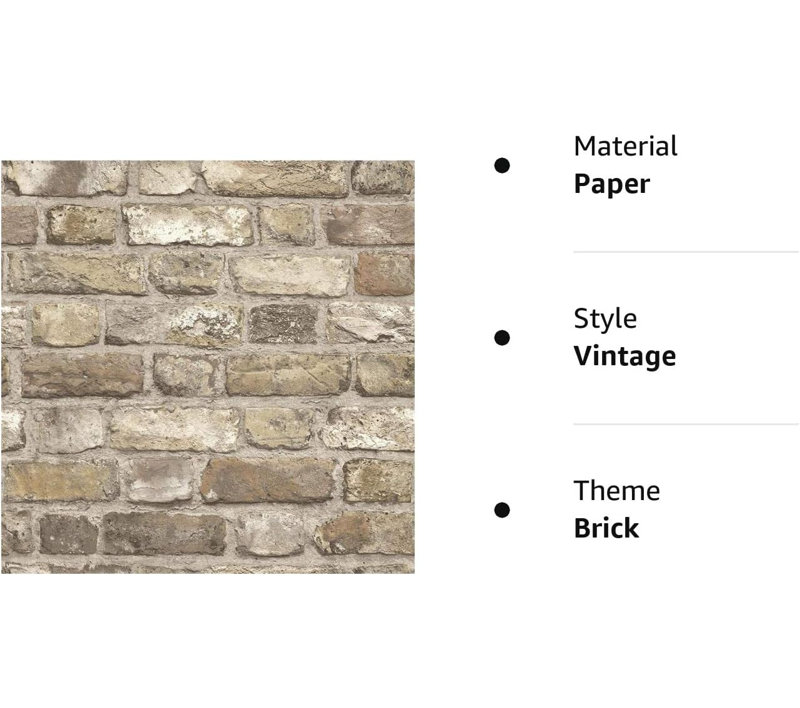 Metalic 10m x 53cm Matte Wallpaper Roll