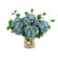 Hydrangea Floral Arrangement In A Clear Glass Vase-1818535251