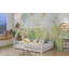 Lit double avec lumière et lit surélevé avec clôture et toit pour enfants, garçons, blanc-1228863061-1228863060