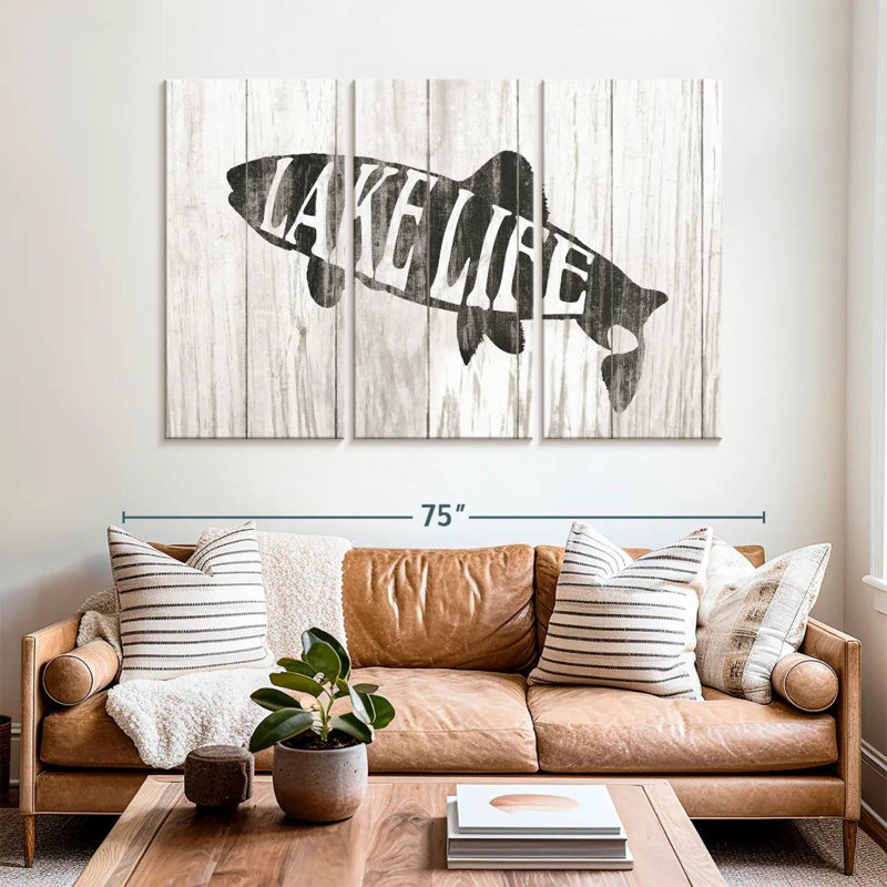 Plaque murale Kema Lake Life, H 42 po x l 65 po