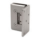 2E0AA77D58554D6CAE987A13F9C745FC Carolina Beveled Glass-to-Glass 135 Degree Hinge, Brass Material, Self-Centering Closing Type, Brushed Nickel Finish