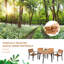 Blanchet 4 - Person Acacia Patio Dining Set with Round Table