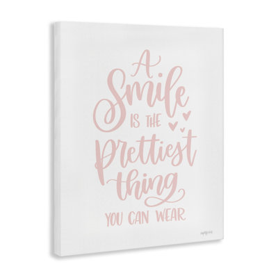 Smile is Prettiest Thing Canvas Wall Art by Imperfect Dust