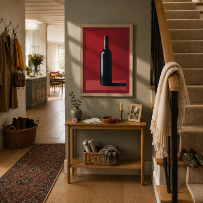 Burgundy Wine Modern - Framed Print