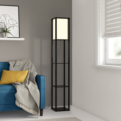 Damm 160cm Black Column Floor Lamp