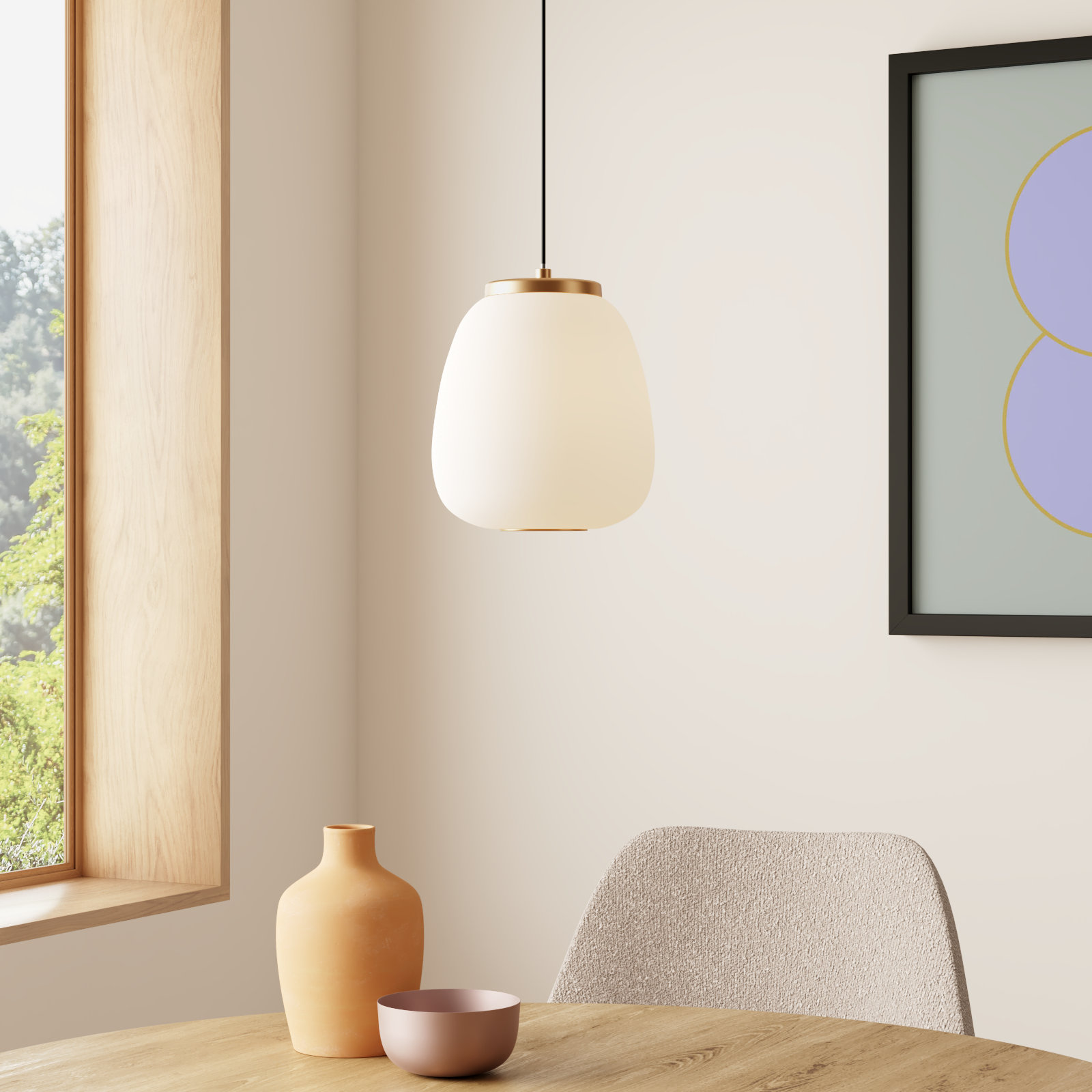 Kace Dimmable Single Light Pendant, 8.75'' H x 7'' W x 7'' D