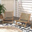 Chaise longue en bois de teck avec dossier tissé en nylon et siège confortable George Oliver-590902424