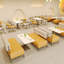 Banc rembourré en similicuir Luxury Cafe