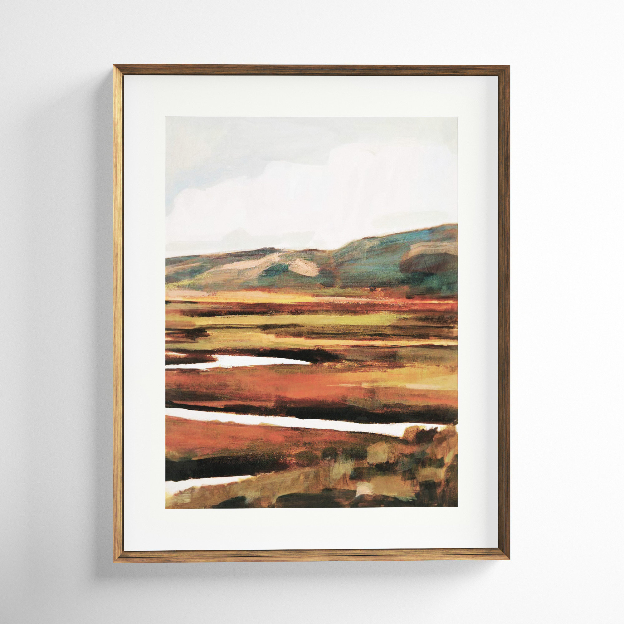 Mountain Field II by Victoria Borges, Light Bronze, 43" H x 34" W