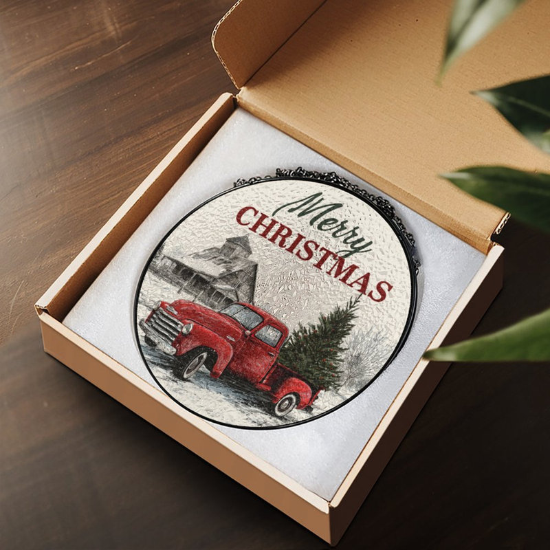 Merry Christmas Truck Tree Farm, 7,8 x 7,8 po (20 x 20 cm)