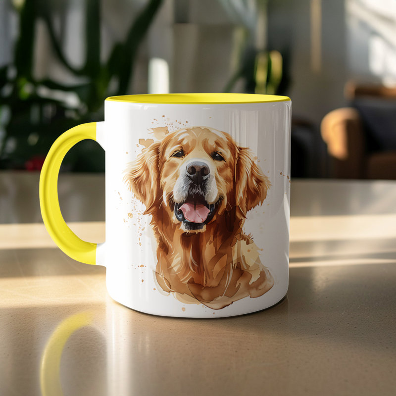 Mug, 2, Yellow