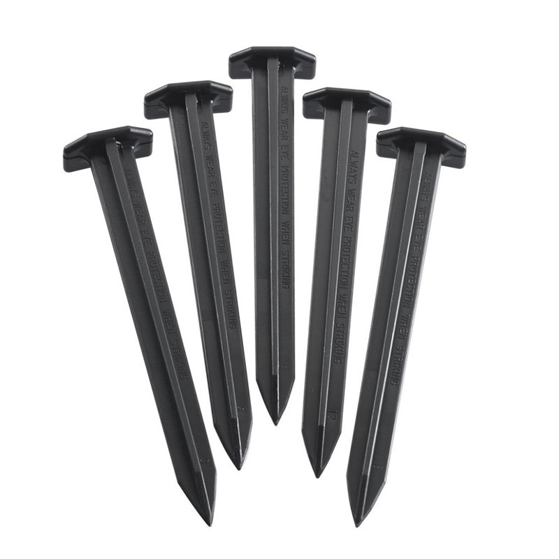 Black Heavy Duty Polypropylene Garden Stakes Set of 12
