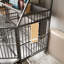 Grande cage en fer et pour animaux - avec rangement sur roulettes, et pratique, noire, 24,24 po L, P 34,71, H 48,75 avec cadre pratique exquis, noir-1854150780