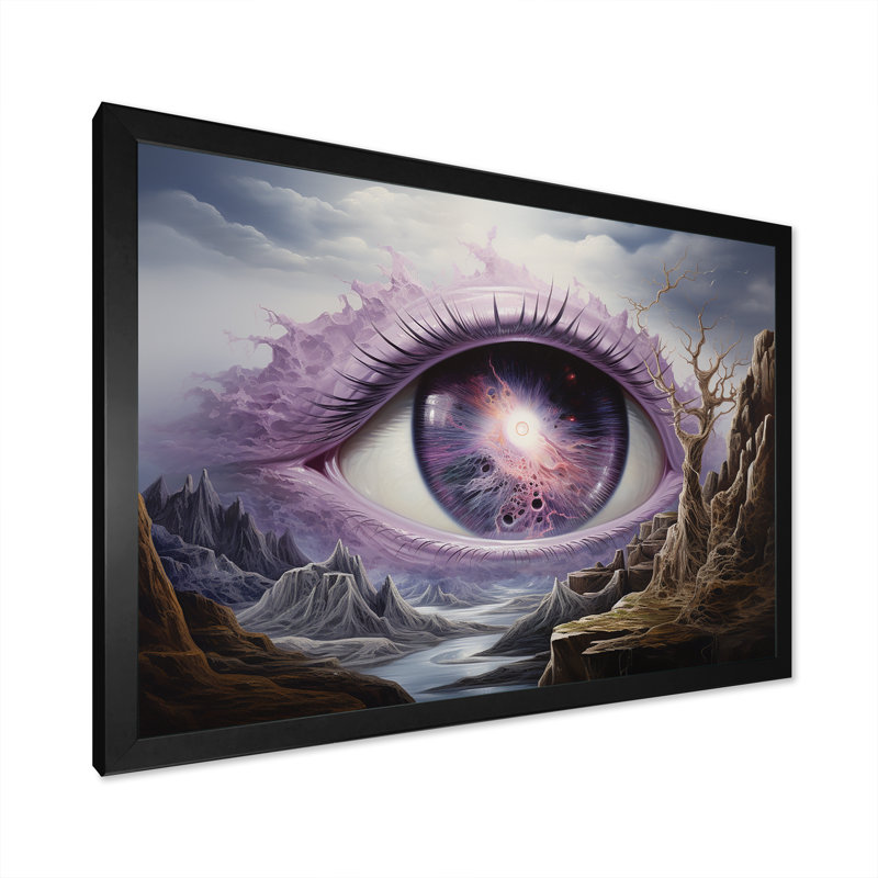 Minds Eye, paysage surréel II sur toile, H 12 po x l 20 po x P 1 po, Cadre photo noir