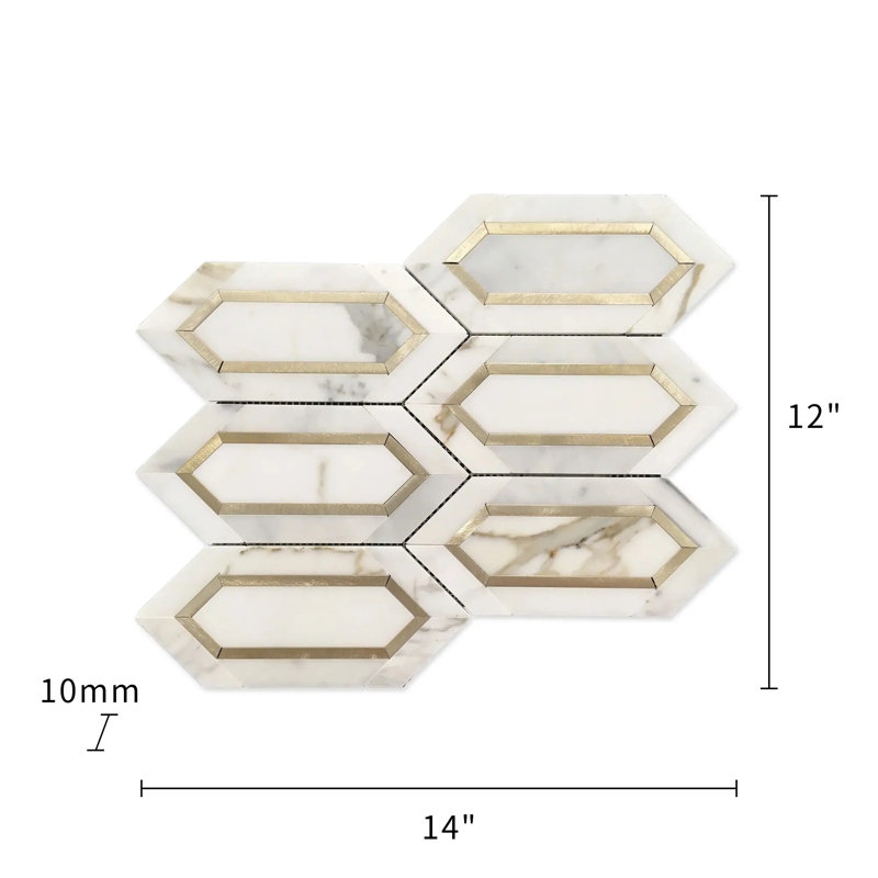 Carrelage mural Calacatta Gold Hexagon