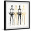 «Black and Gold Silhouettes», reproduction de peinture acrylique encadrée-25690578