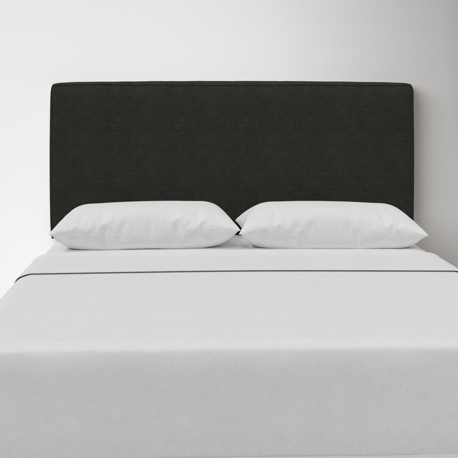 Marquise Upholstered Headboard, Twin, Classic Black Linen