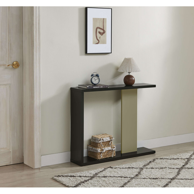 Side Table, Black/Lemon Pepper