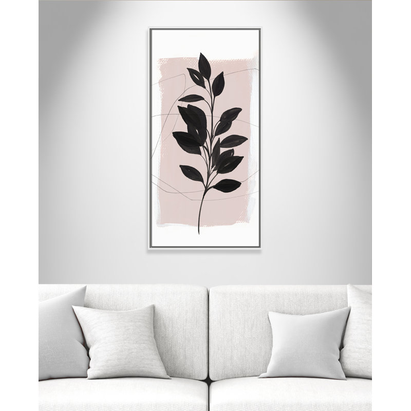 «Ramie I» par Isabelle Z - reproduction d'art, Toile blanche encadrée, H 41,5 po x l 21,5 po x P 2 po