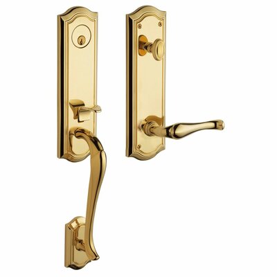 Bethpage Handleset with Deadbolt and Bethpage Door Lever and Rosette -  Baldwin, 85337.003.RENT