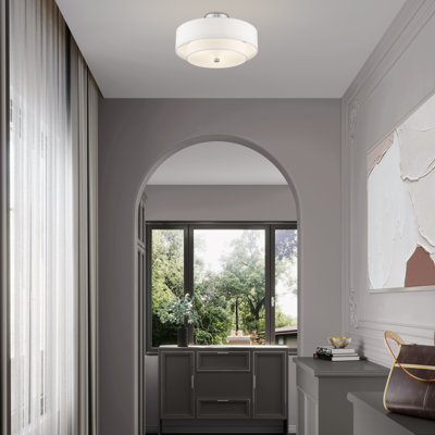 Betel Fabric Semi Flush Mount
