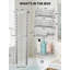 Organisateur de panier de douche au-dessus de la porte avec paniers et crochets suspendus, tablette de rangement de salle de bain réglable sans perceuse pour bouteilles de shampooing et serviettes
