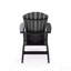 Chaise noire Adirondack - Bois d'œuvre robuste en polyéthylène haute densité pour la détente au bord de la piscine, du patio et du jardin-682693352