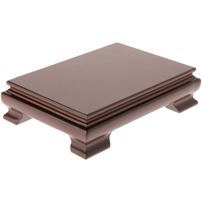Base de présentation rectangulaire Red Wood Barrel Studio®, Placage de bois de noyer, H 2,5 po x l 6,5 po x P 4,375 po