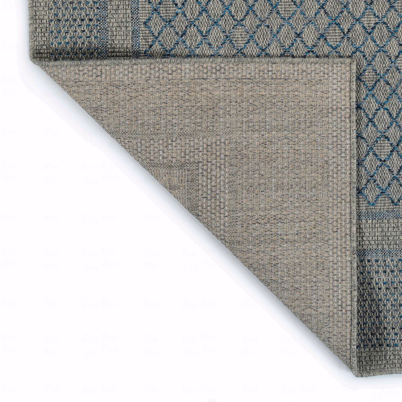 Tapis de couloir 2 pi x 6 pi de style moderne, transitionnel et géométrique, style Sud-Ouest, texturé