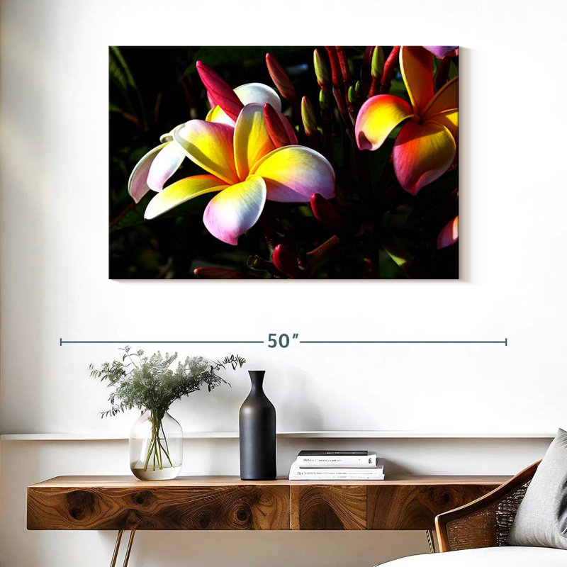 Harnek Blossoming Plumeria Flower, 26" H x 39" W