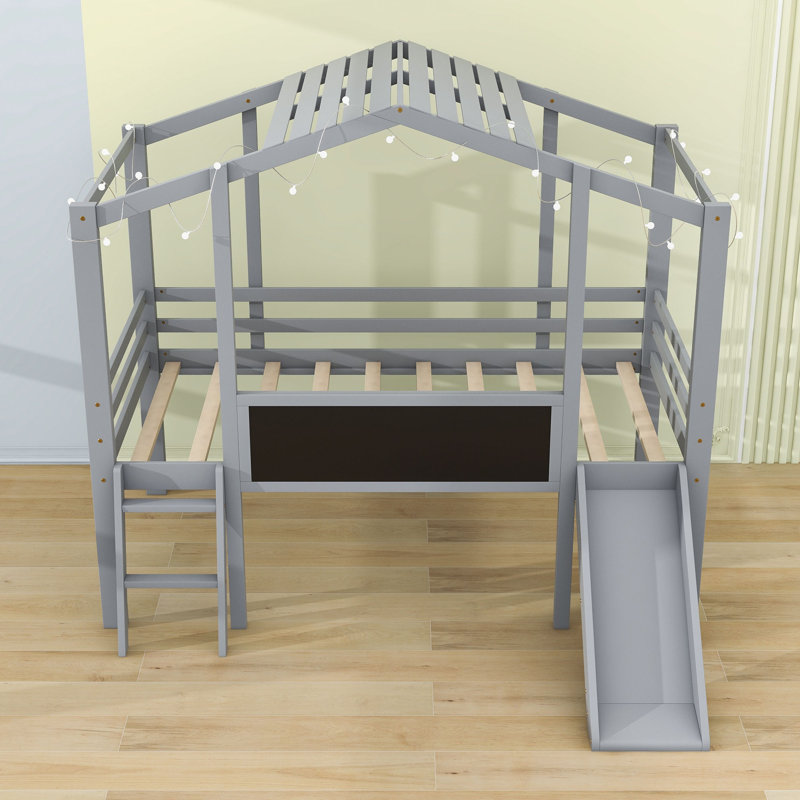 Lit mezzanine simple Emraan par Harper Orchard, gris