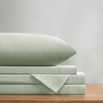 Frye Dusted Denim Cotton and Polyester Blend Sheet Set