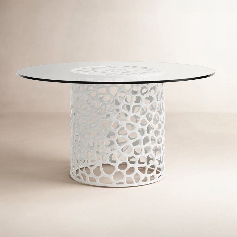 Coral Dining Table 60, White, 30" H x 60" L x 60" W