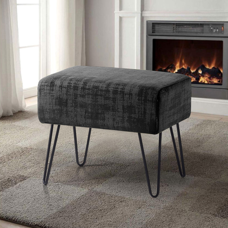 Alegre Velvet Ottoman, Peat Velvet