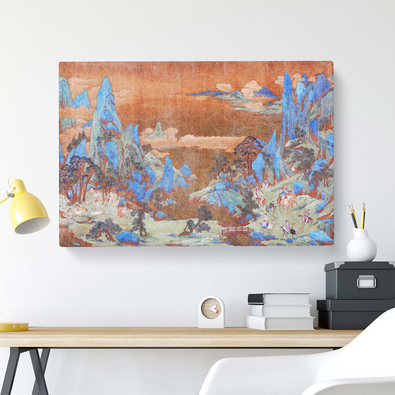 Silk Road Travellers by Qiu Ying - Wrapped Canvas, 40 cm H x 60 cm W