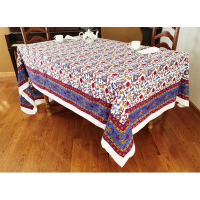 Floral 100% Cotton Tablecloth