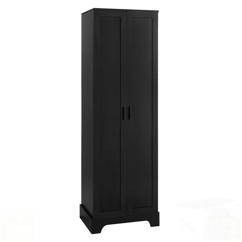 Armoire de rangement à tablette réglable avec deux portes, pour l'organisation de la salle de bain et du bureau, Noir
