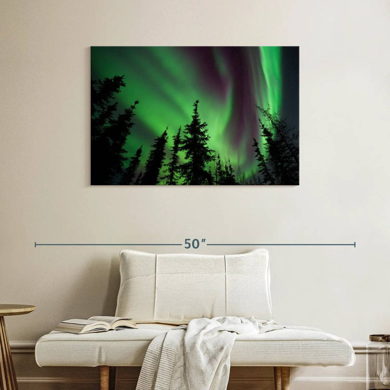 Alvord Fairbanks Aurora Borealis, H 26 po x l 39 po