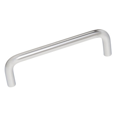 Wire Pulls 3-3/4 inch (96mm) Center-to-Center Polished Chrome Cabinet Pull - 10 Pack