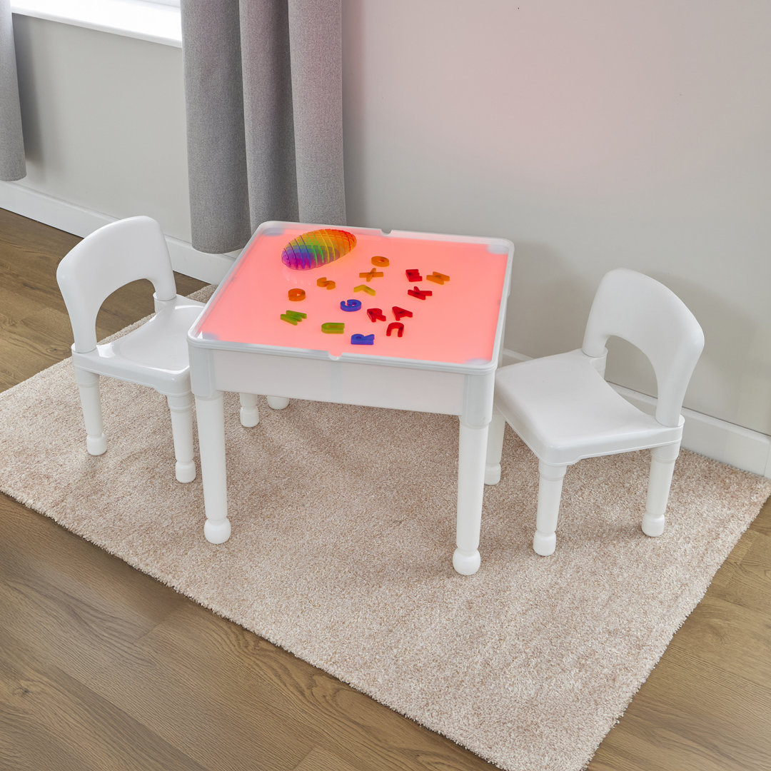 Kids Light Table and Two Chairs Set