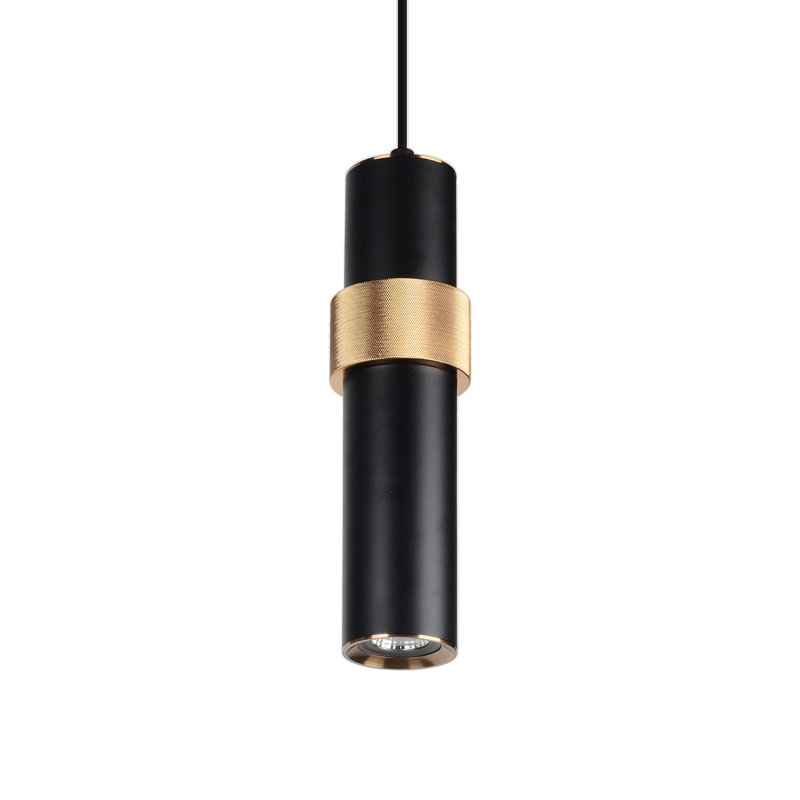 Luminaire suspendu cylindrique unique à 1 lumière
