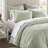 Comfortable Cotton Bedding Sets, Embroidered Euro Sham In Rustic Sage